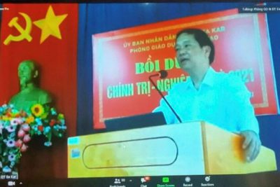 Trường tiểu học Nguyễn Huệ tham gia trực tuyến lớp học Bồi dưỡng Chính trị – Nghiệp vụ hè 2021