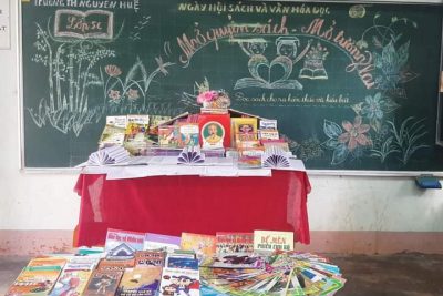 Ngày Hội đọc sách và Văn hóa đọc của trường tiểu học Nguyễn Huệ